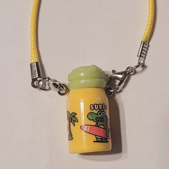 labubu water bottle w-palm trees and surfing gator No Doll - Picture 3 of 12